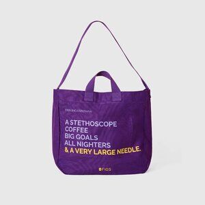 Figs A Very Large Needle Tote in Digital Grape